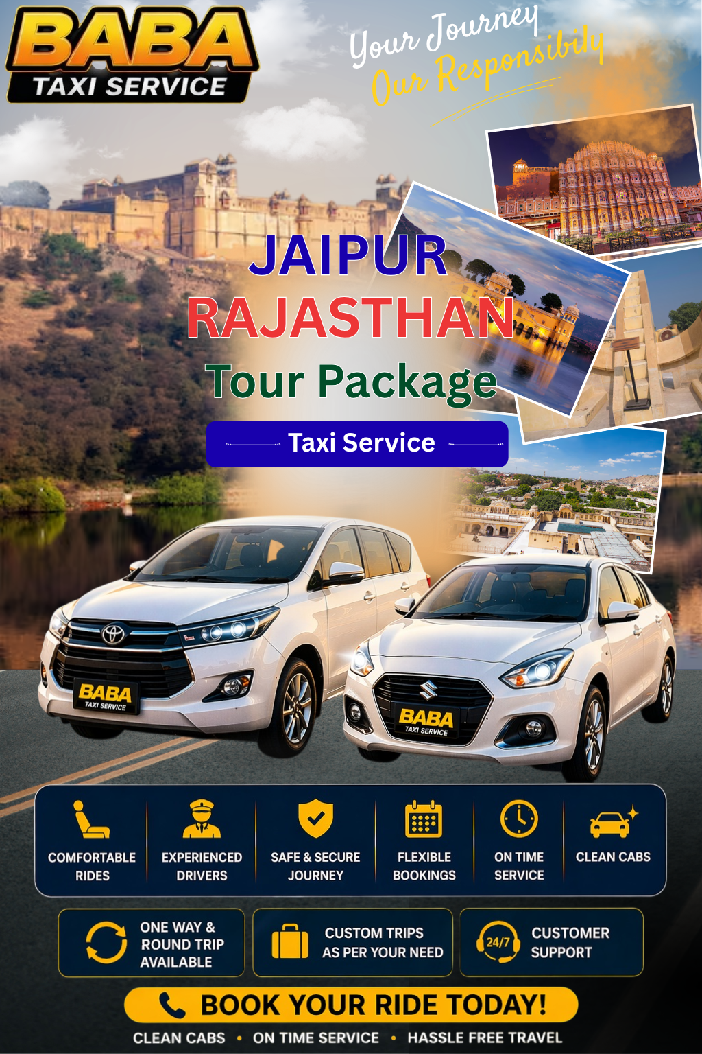 Jaipur Rajasthan tour package – private AC cab multi-city circuit